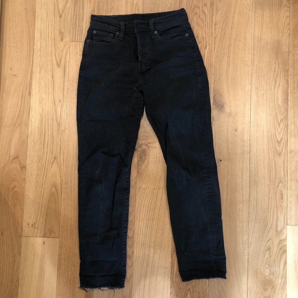 Levi's Wedgie Straight Leg Denim Jeans Black/Brown